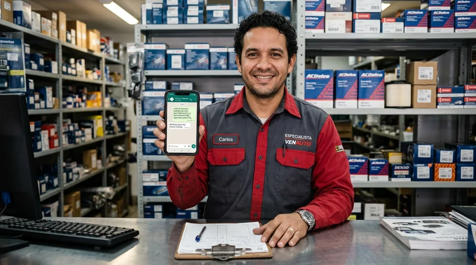 Atención y cotización por WhatsApp en tienda de repuestos automotrices Freitech
