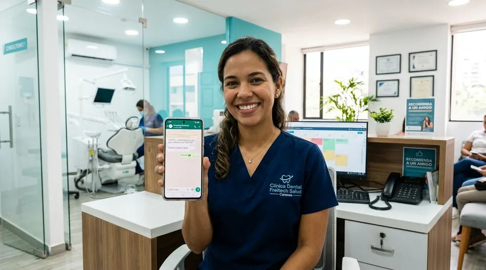 Agendamiento y confirmación de citas odontológicas por WhatsApp en clínica Freitech Salud